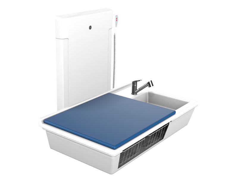 Pressalit Electrically Height Adjustable Baby Change Table With Sink