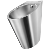 Delabie Fino Stainless Steel Rear Inlet Wall-Hung Urinal