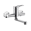 DE2445 Delabie Wall Mounted Mixer with Swiveling Spout